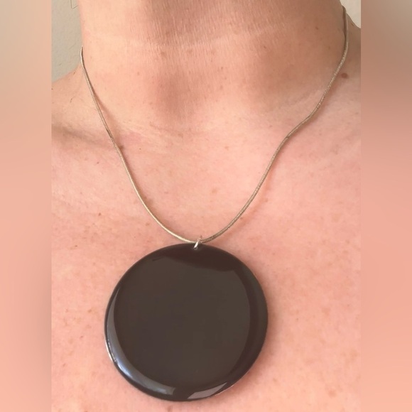 Flat dot silver chain necklace can shorten to a choker style - Picture 1 of 1